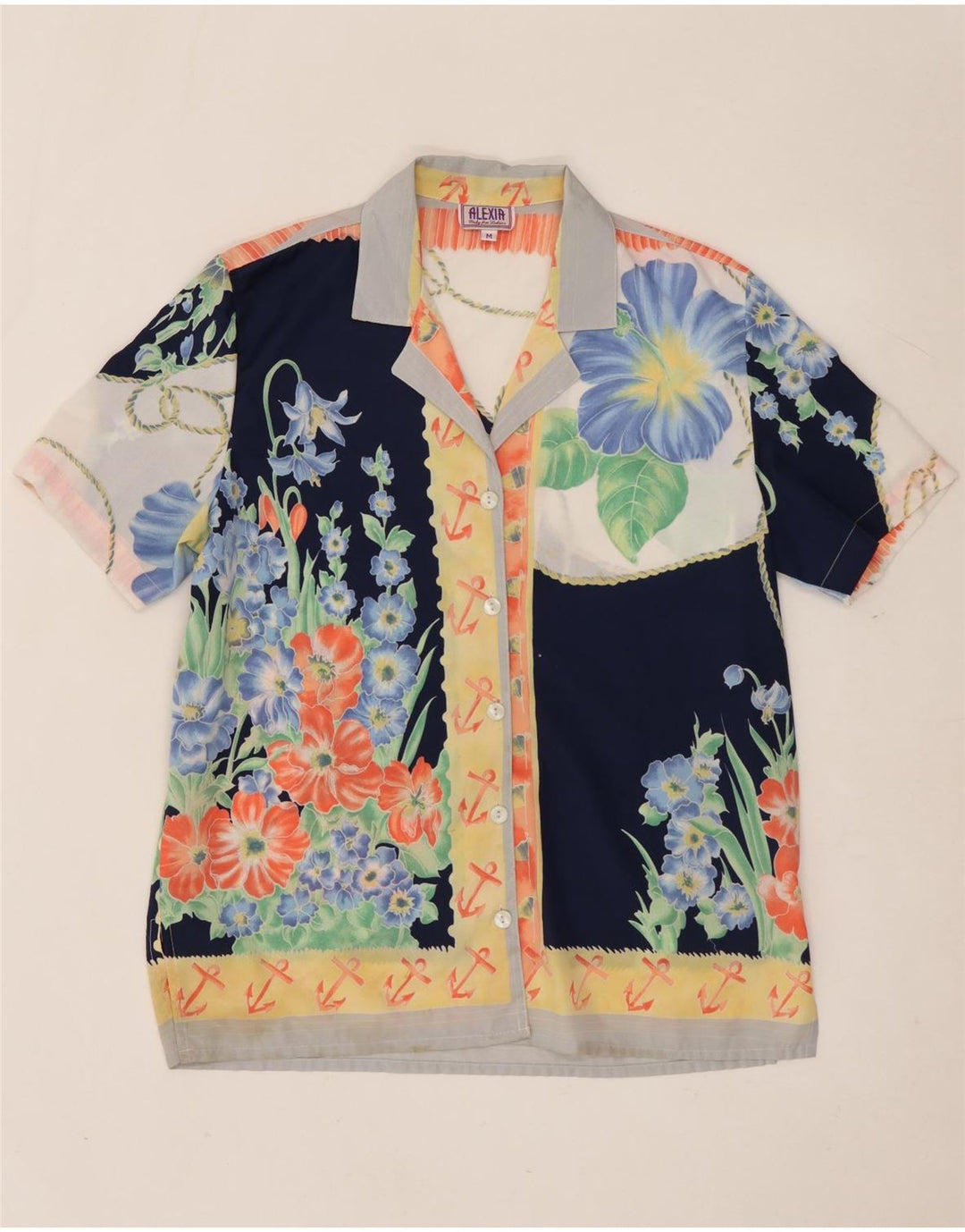 ALEXIA Dame Oversized skjortebluse UK 14 Medium Multicolored Floral