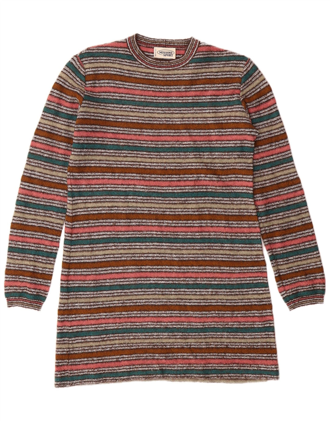 MISSONI SPORT Dame Jumper Dress IT 42 Medium Flerfarvet Stribet