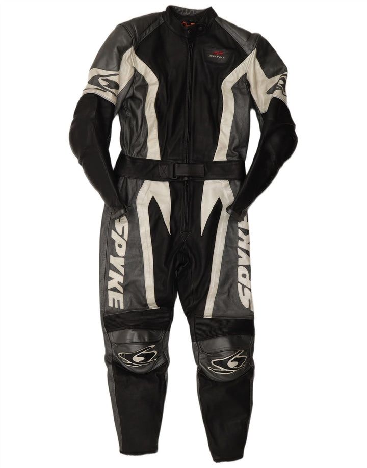 Spyke Dame Læder Jumpsuit IT 44 Medium Sort Læder Motorcykel