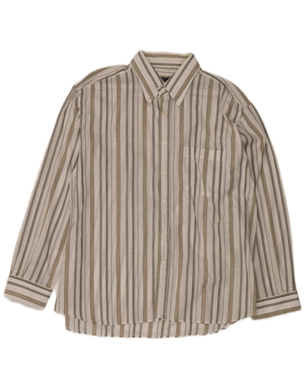 ROCCOBAROCCO Herreskjorte str. 45 18 2XL Off White Stribet