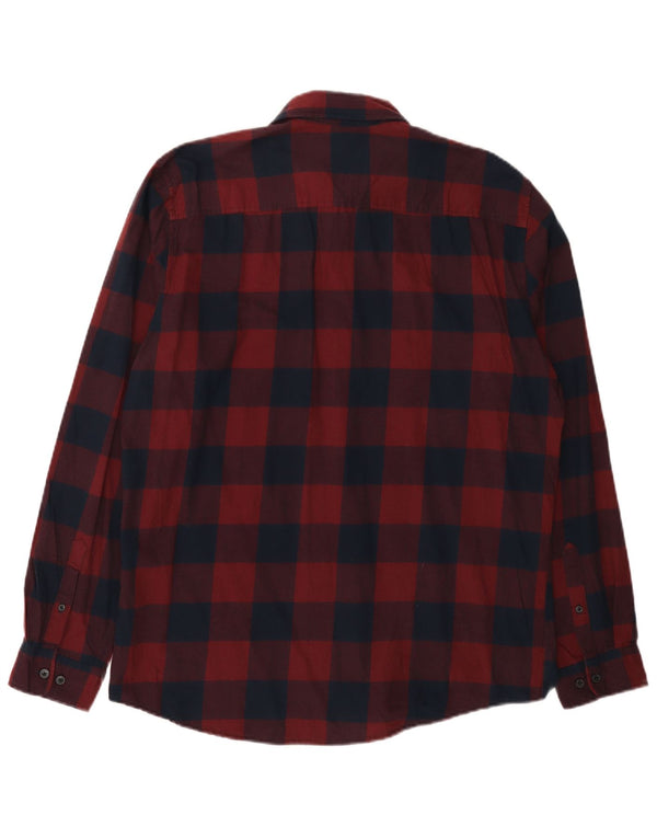 Jack & Jones herre flannelskjorte XL rød ternet bomuld