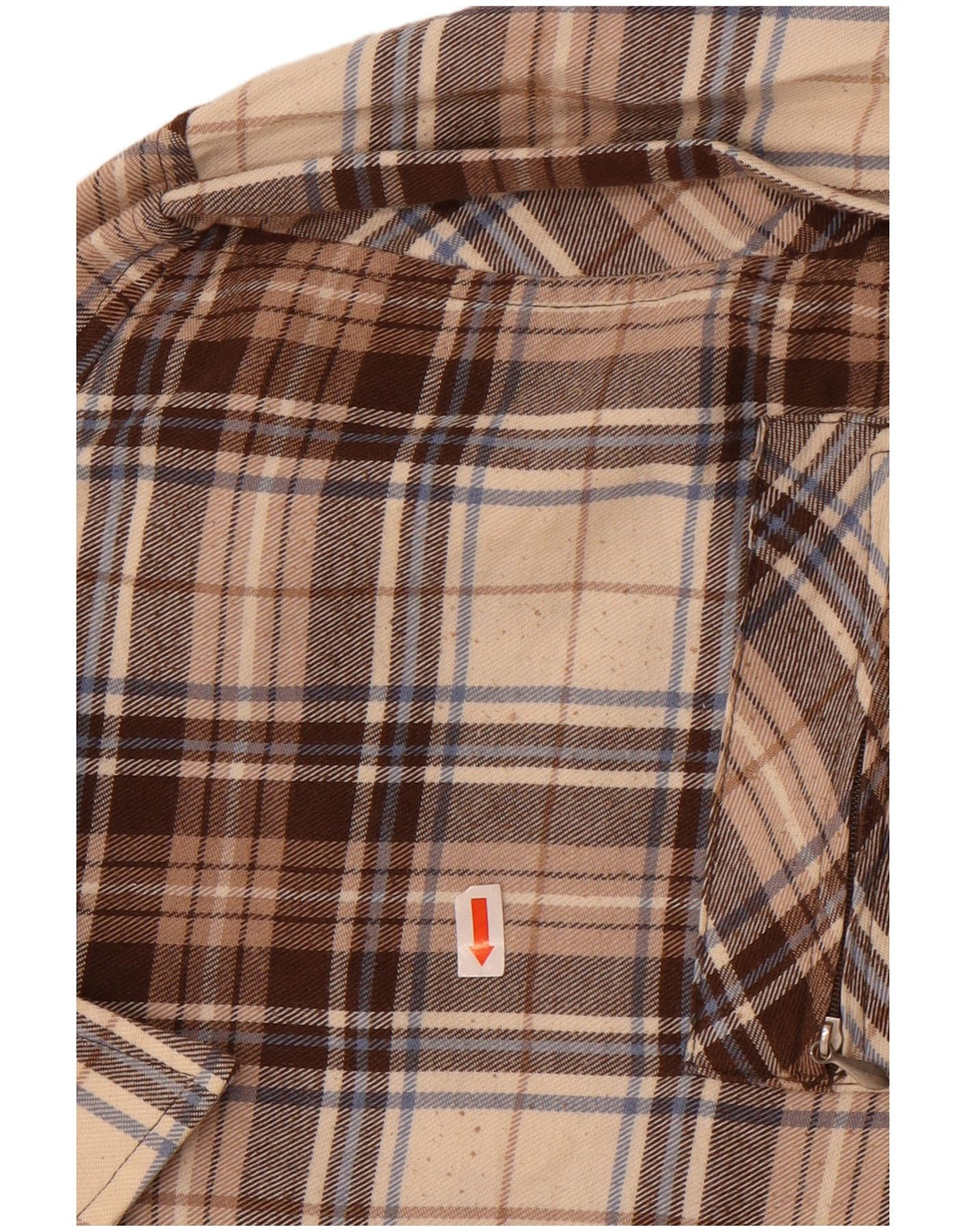 Sea Barrier Herre Flanellskjorte 2XL Beige Ternet Bomuld