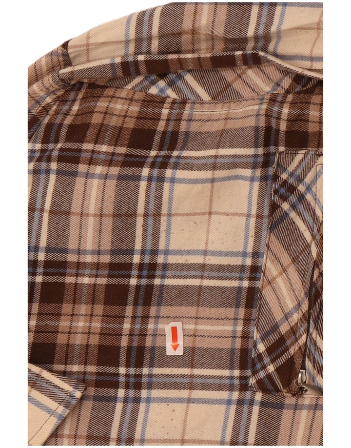 Sea Barrier Herre Flanellskjorte 2XL Beige Ternet Bomuld