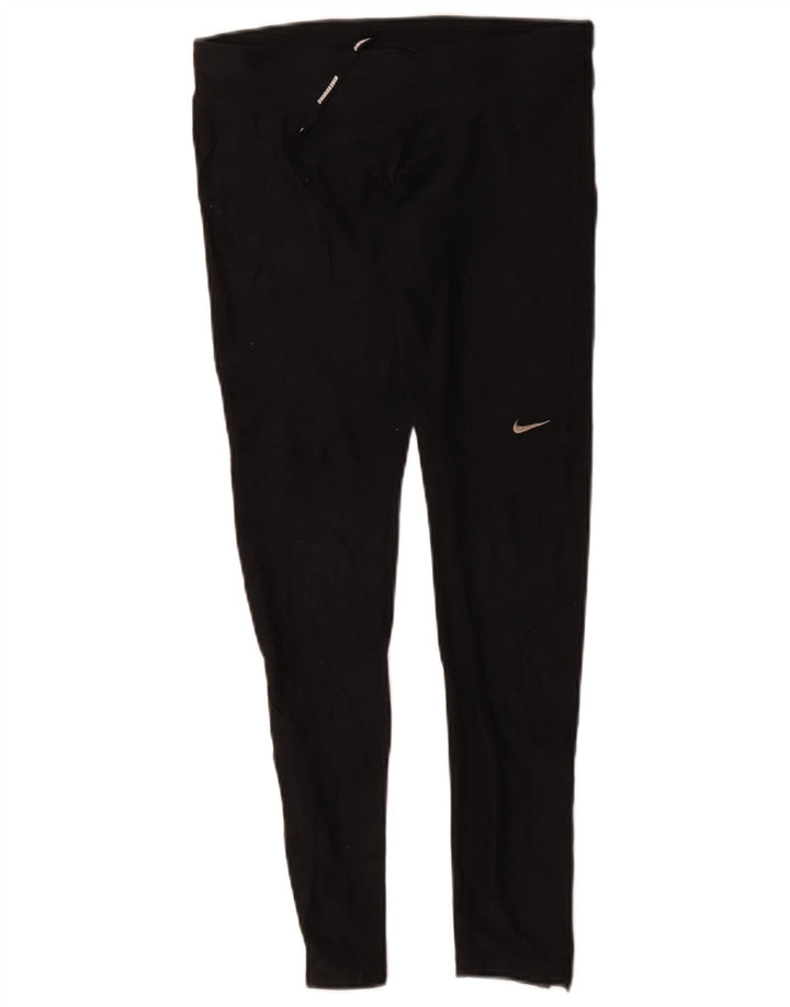 Nike Dame Dri Fit træningsdragt Bukser UK 10 Small Black Polyester
