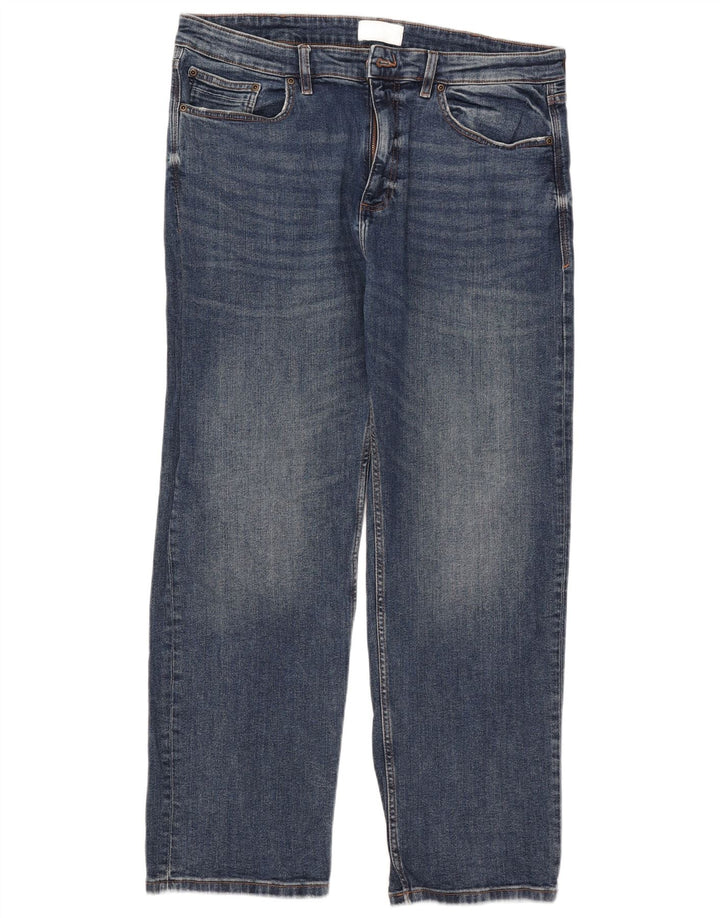Marks & Spencer Straight Jeans til mænd W38 L31 Blå bomuld