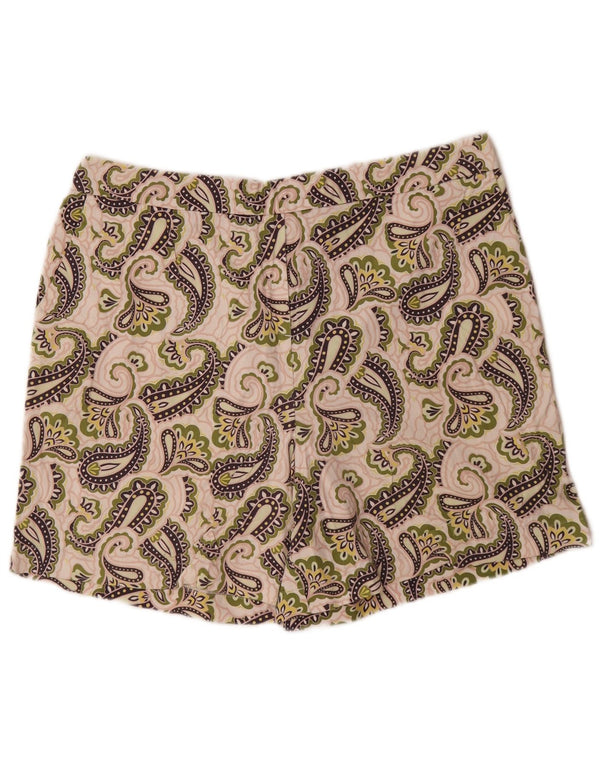 Boden Womens Casual Shorts UK 16 Large W34 Multicolored Paisley Cotton