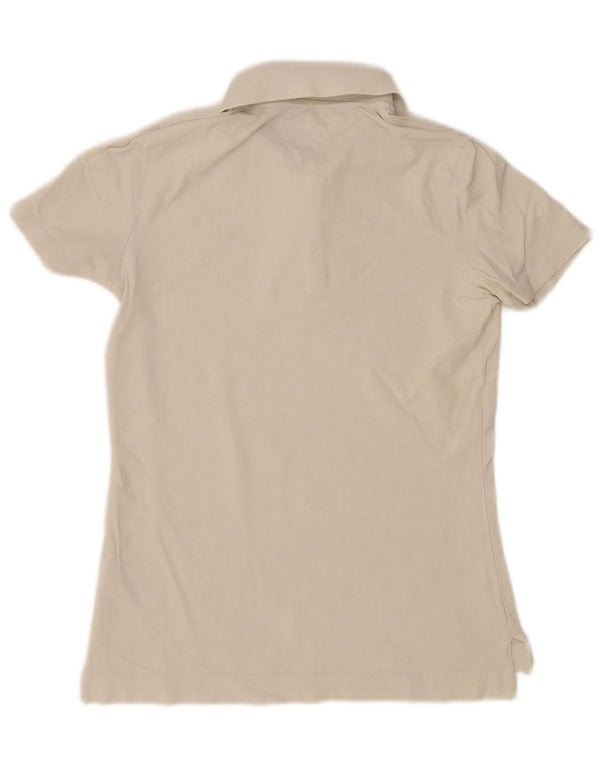 Tommy Hilfiger Dame Classic Fit Polo Shirt UK 10 Small White Bomuld