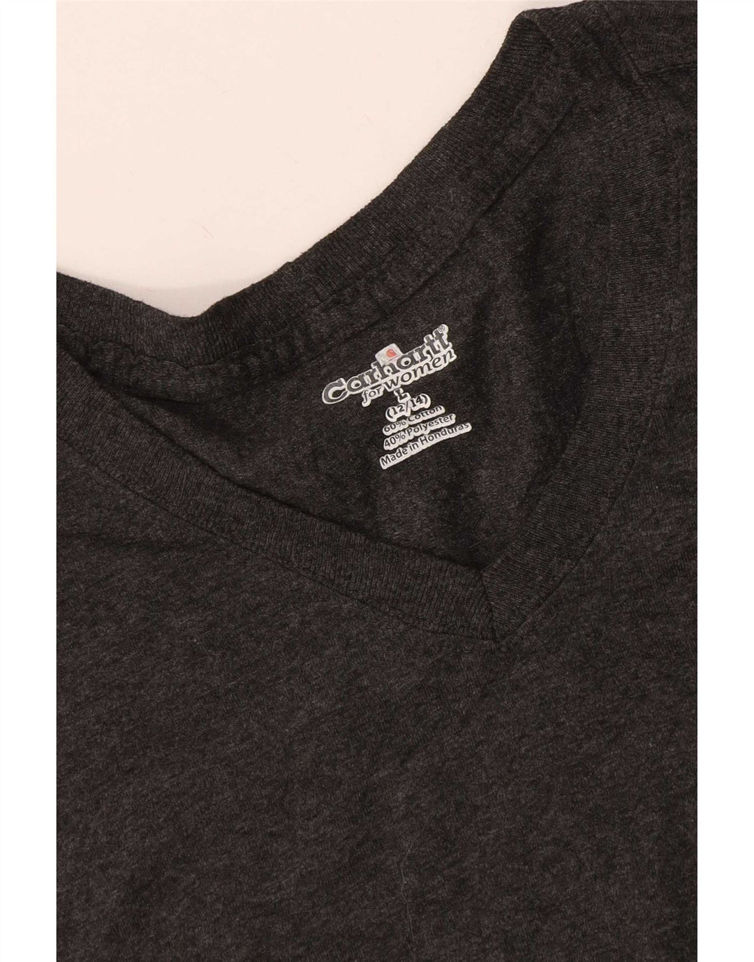 Carhartt T-shirt top til kvinder US 12/14 Stor grå bomuld