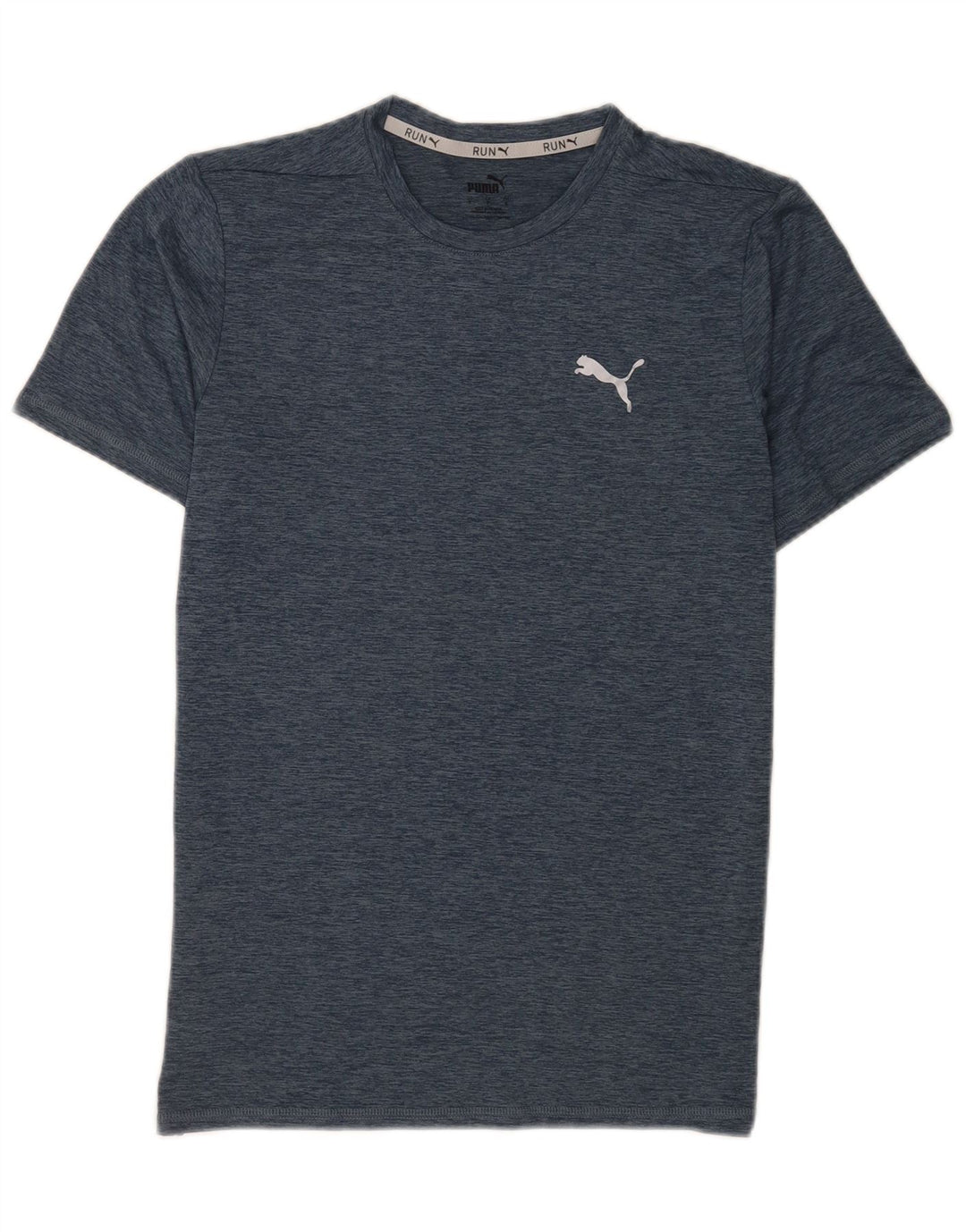 Puma Herre T-Shirt Top Lille Navy Blue Flecked