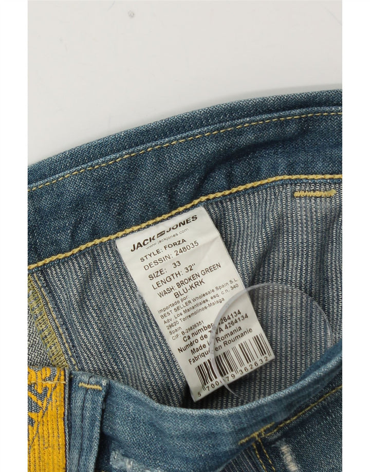 JACK & JONES Herre Cargo Tapered Jeans W33 L30 Blå Bomuld