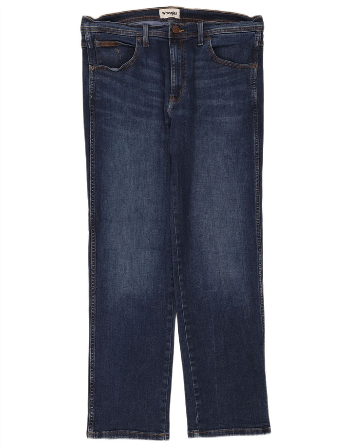 Wrangler Straight Jeans til mænd W36 L32 blå bomuld