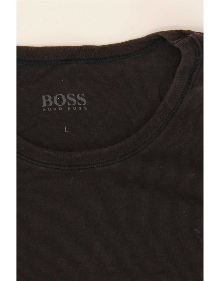 Hugo Boss Herre T-Shirt Top Stor Sort