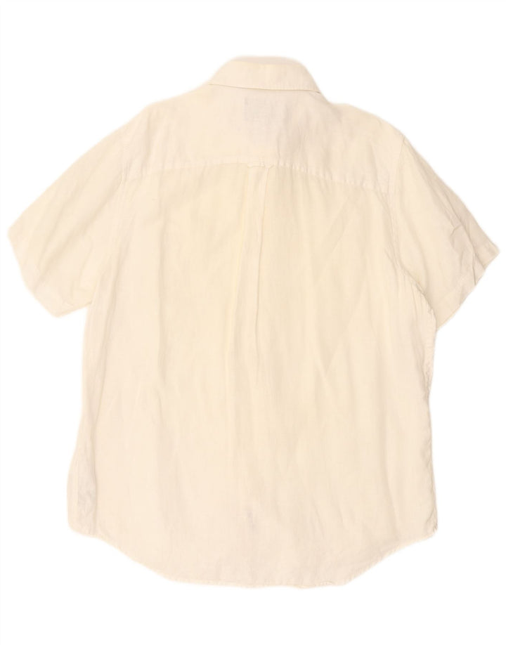 Timberland Herre kortærmet Regular Fit skjorte XL Off White Linned