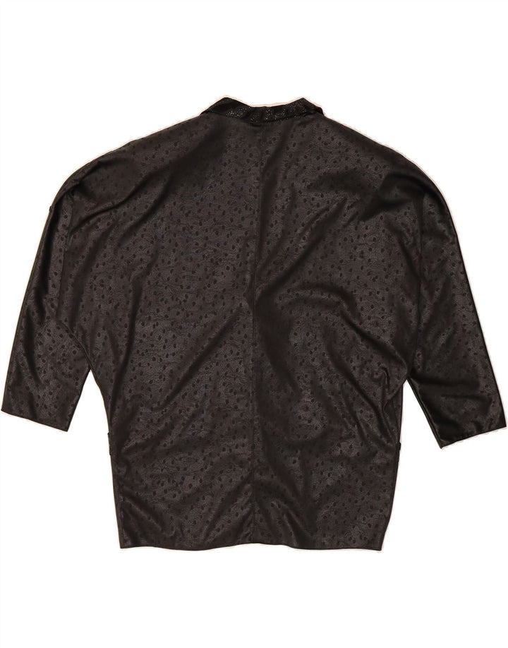 YESSICA Womens Oversized 3/4 Sleeve Blazer Jacket EU 38 Medium Black Vintage Yessica and Second-Hand Yessica from Messina Hembry 