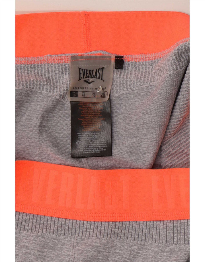 Everlast Graphic Leggings til kvinder UK 16 Large Grå Colourblock Polyamid