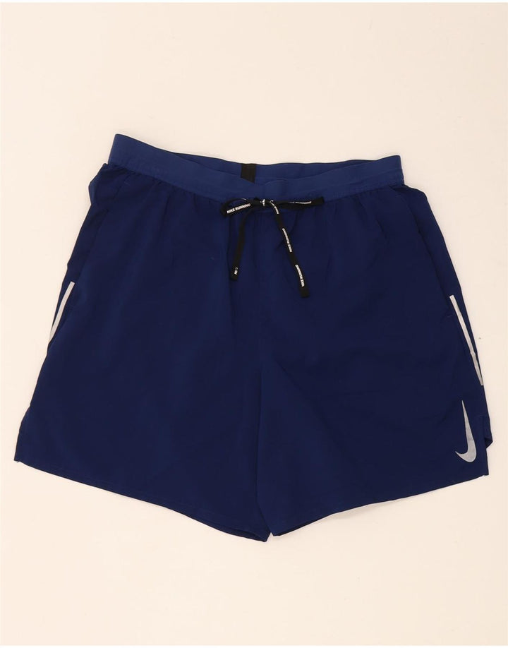 Nike Herre Dri Fit sportsshorts store marineblå polyester