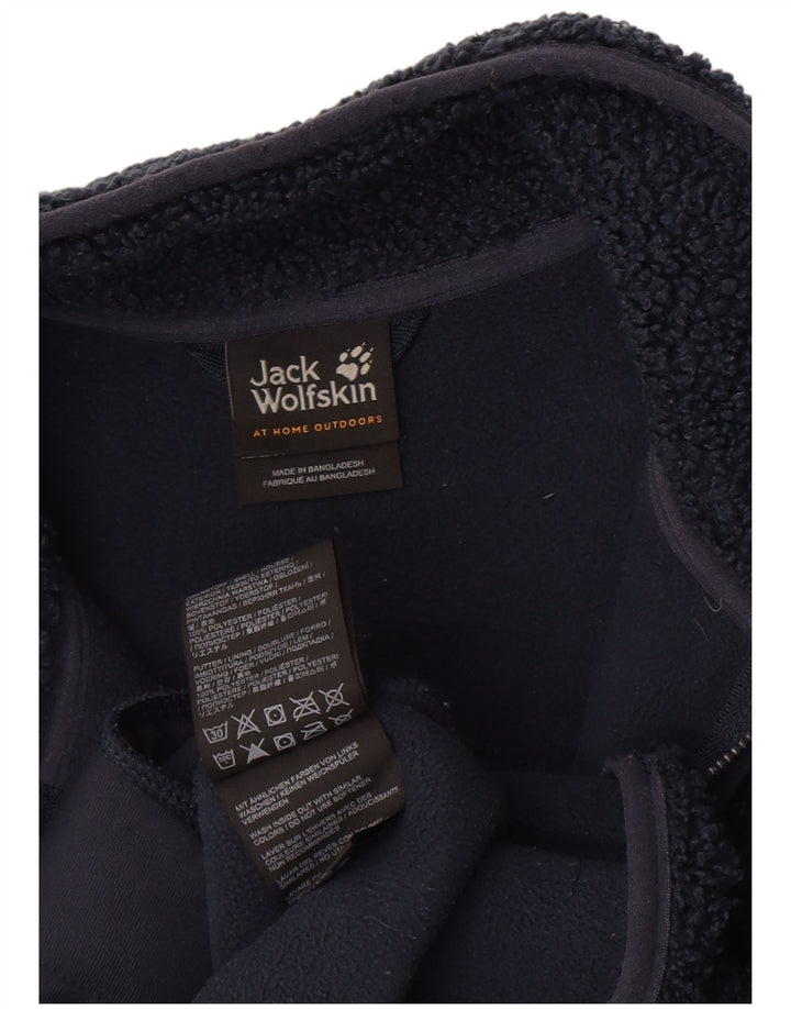 Jack Wolfskin Dame Longline Fleecejakke UK 8/10 Small Navy Blue