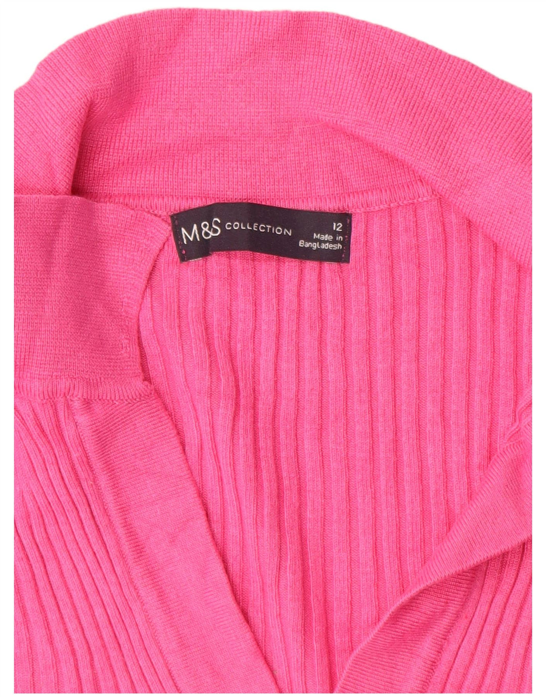 Marks & Spencer Dame Polo Neck Jumper Sweater UK 12 Medium Pink Viscose