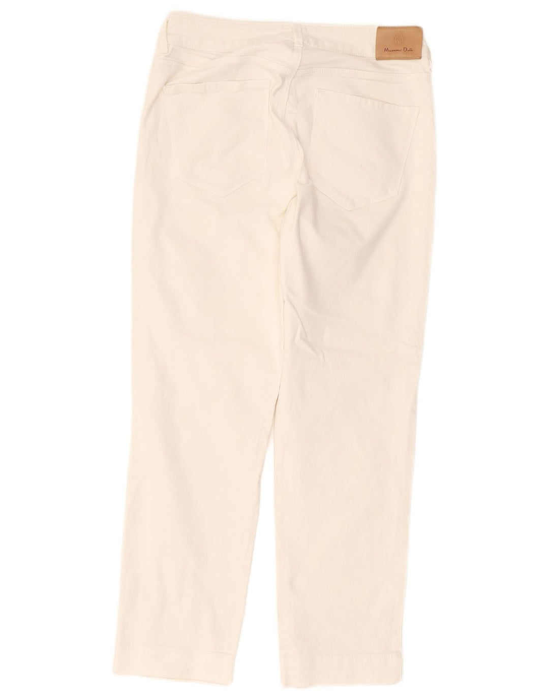 Massimo Dutti Dame Cropped Jeans EU 38 Small W28 L25 White