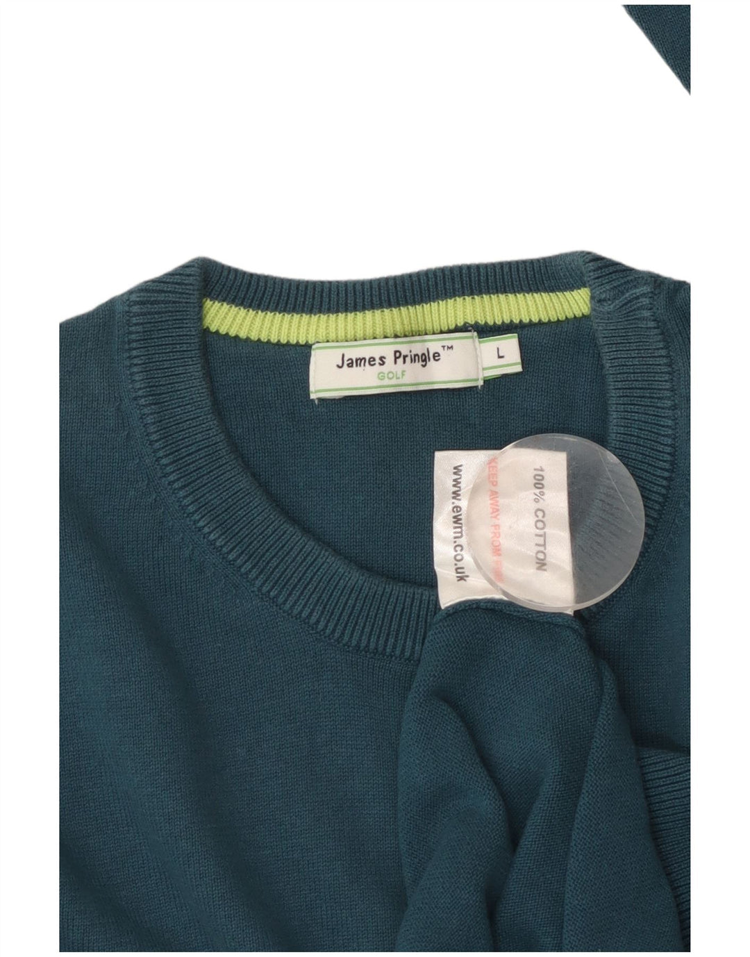 James Pringle Herre Crew Neck Jumper Sweater Stor blå bomuld