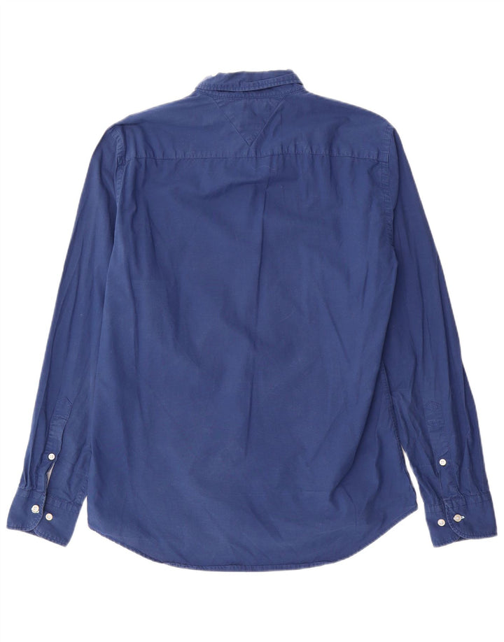 Tommy Hilfiger Herre Regular Fit skjorte Medium Blue Bomuld