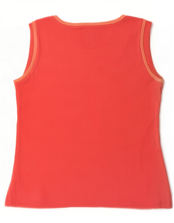 Champion Womens Easy Fit Vest Top UK 14 Medium Red Cotton