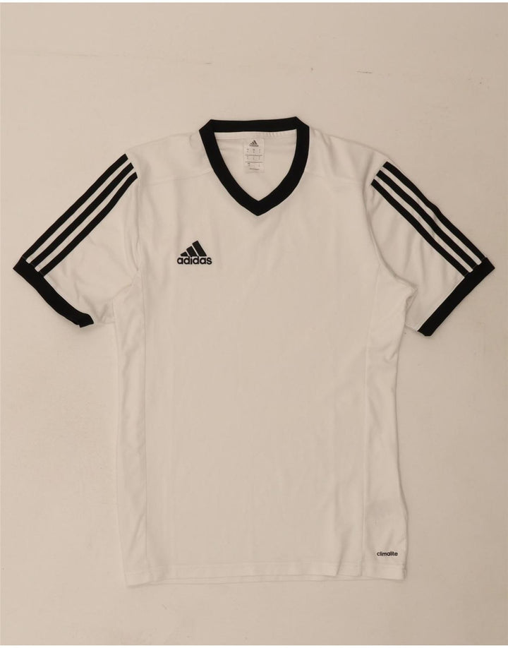 ADIDAS Mens Climalite T-Shirt Top Small White Polyester Vintage Adidas and Second-Hand Adidas from Messina Hembry 