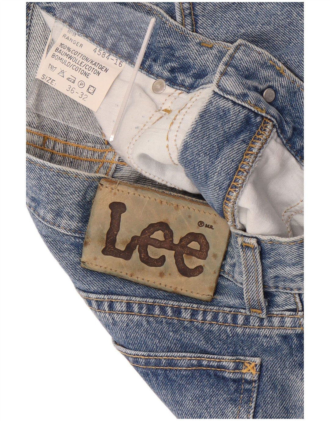 Lee Herre Ranger Straight Jeans W36 L32 Blå Bomuld