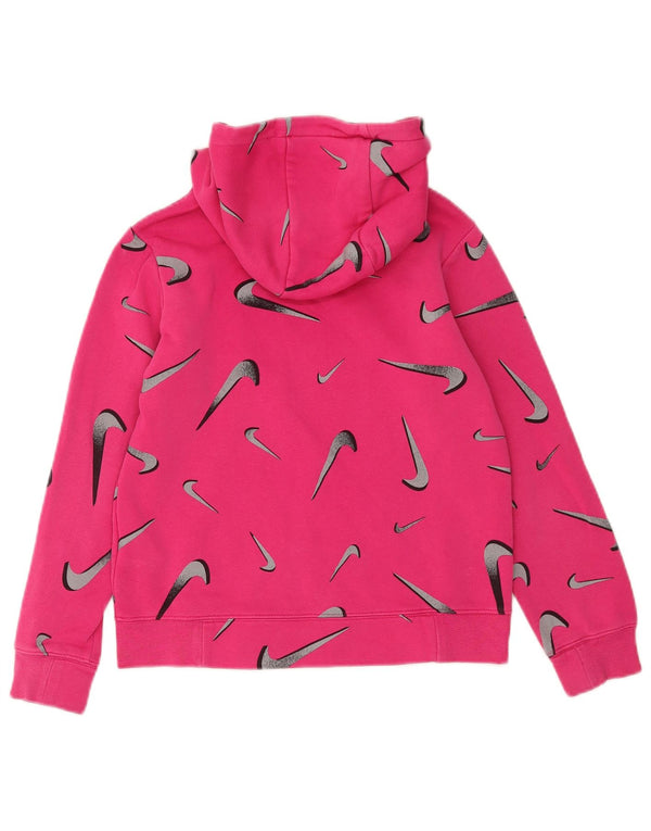 Nike Piger Grafisk Standard Fit Hættetrøje Jumper 10-11 år Medium Pink