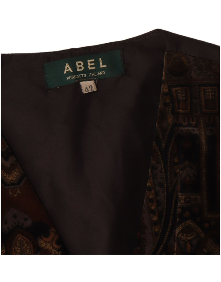 Abel Dame Velvet Vest IT 42 Medium Brun Paisley