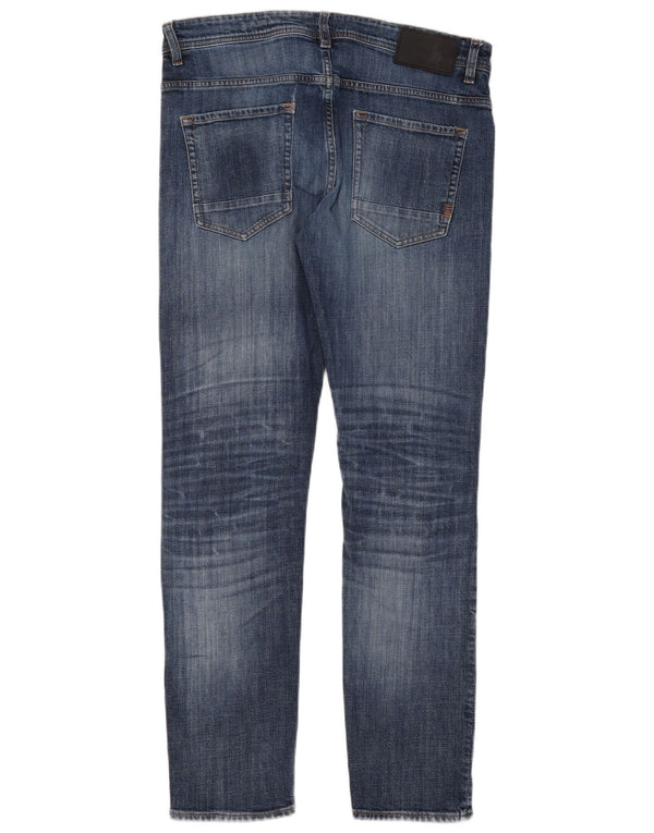 Hugo Boss Herre Taber Tapered Jeans W34 L32 Blå Bomuld