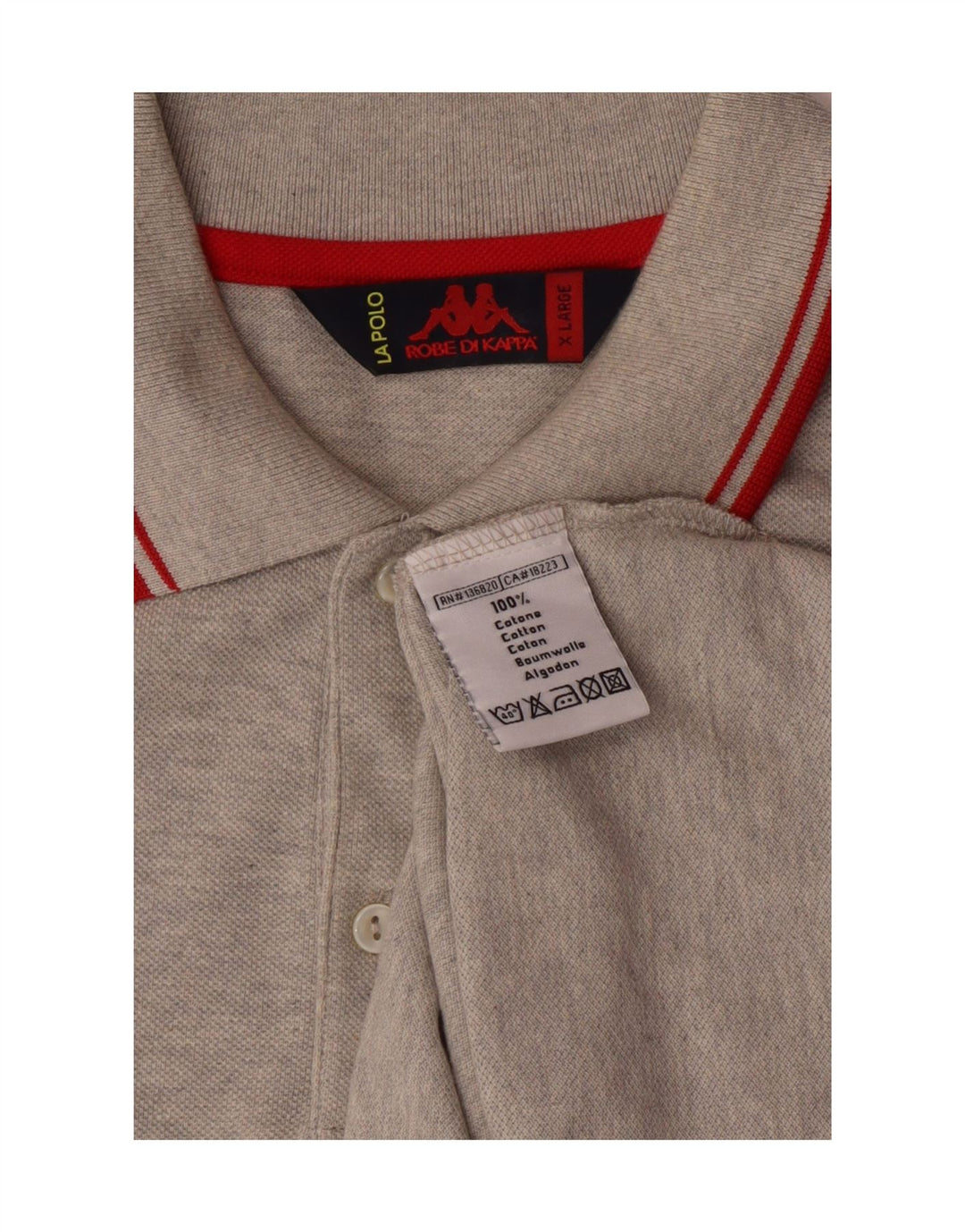 Kappa herre poloshirt XL grå bomuld