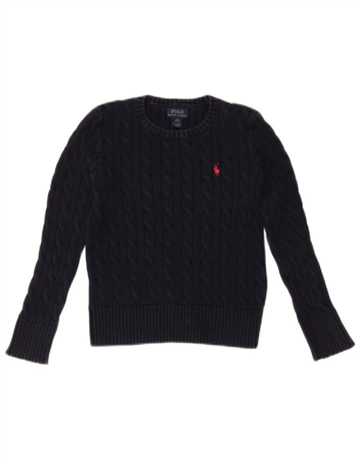 POLO RALPH LAUREN Pige sweater med rund hals 8-9 år Mellem marineblå