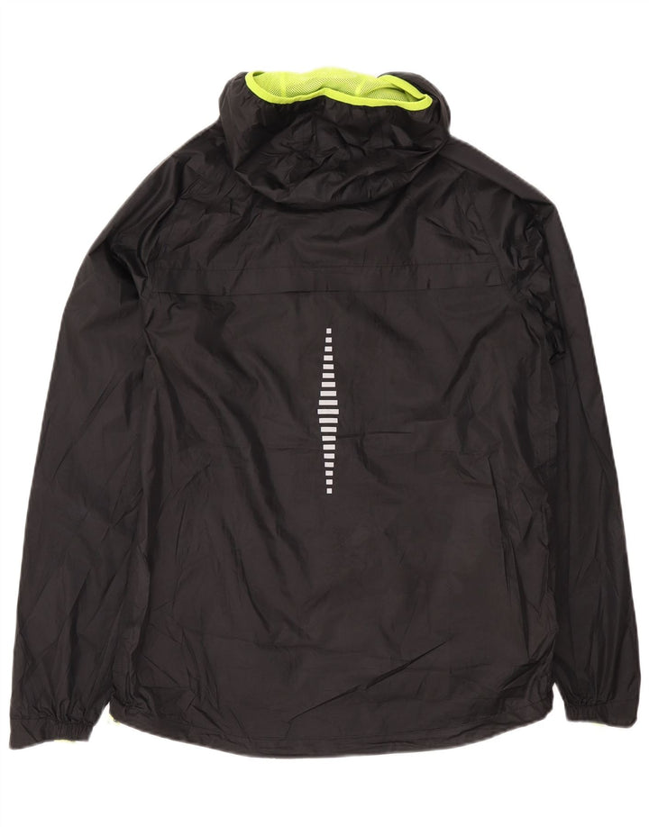 Mountain Warehouse Regnjakke med hætte til mænd UK 38 Medium Sort Polyester