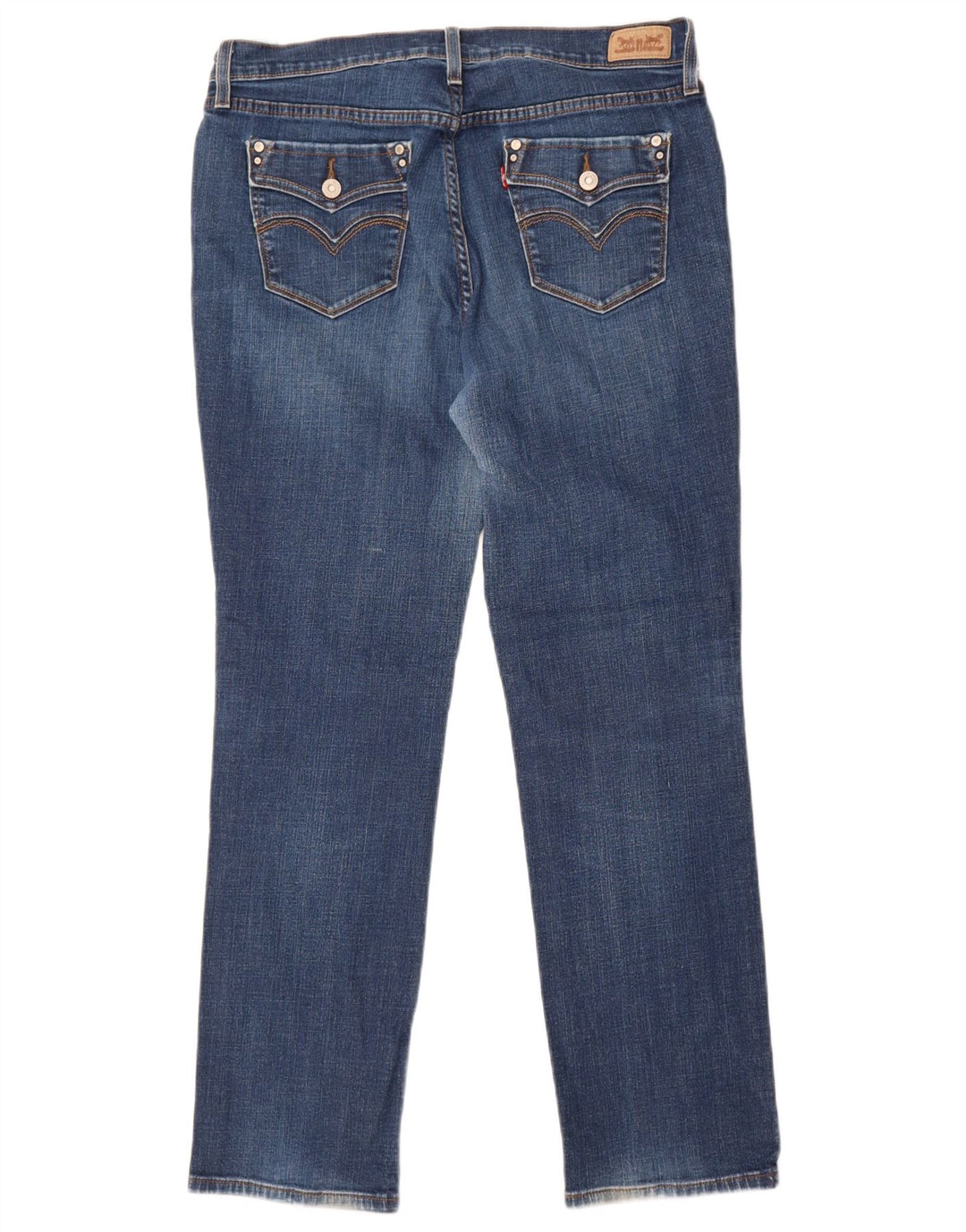 Levi's Dame 505 Straight Jeans W32 L32 Blå Bomuld