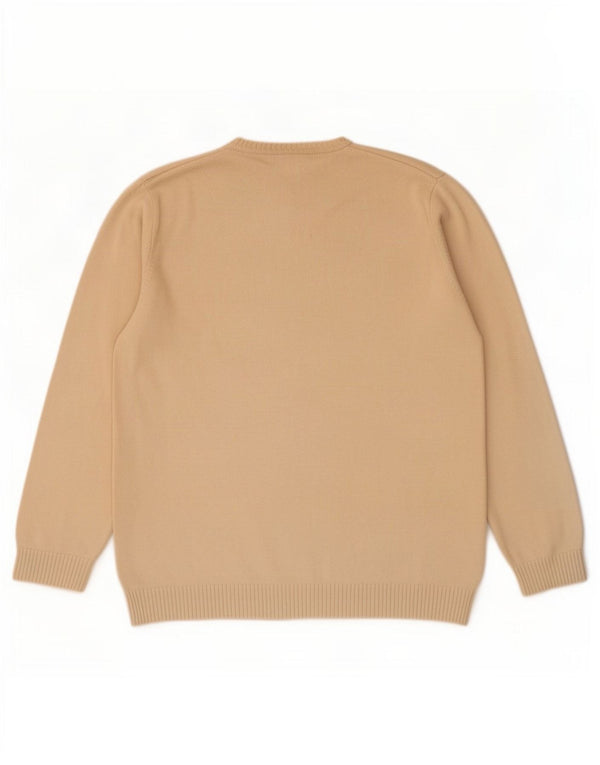Lacoste Herre trøjetrøje med rund hals str. 6 XL Beige bomuld