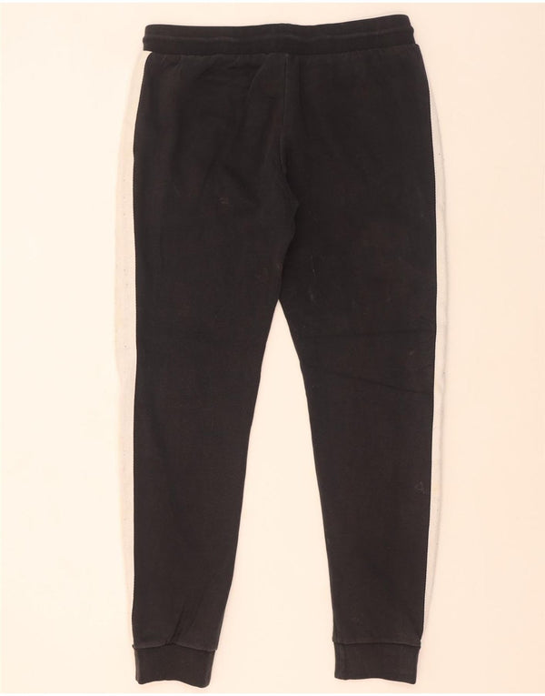 Adidas Mens Tracksuit Trousers Joggers Large Black Colourblock Cotton
