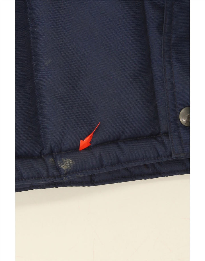 VINTAGE Mens Padded Jacket IT 50/52 Large Navy Blue Colourblock Polyamide Vintage Vintage and Second-Hand Vintage from Messina Hembry 