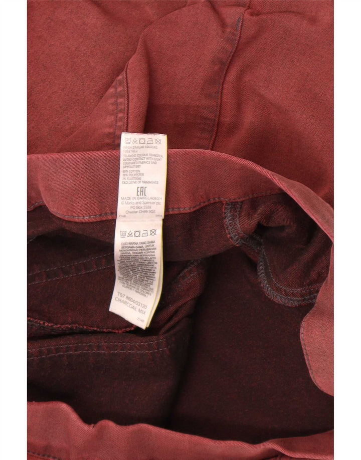 Marks & Spencer Dame Jegging Jeans UK 12 Medium W30 L30 Rød Bomuld