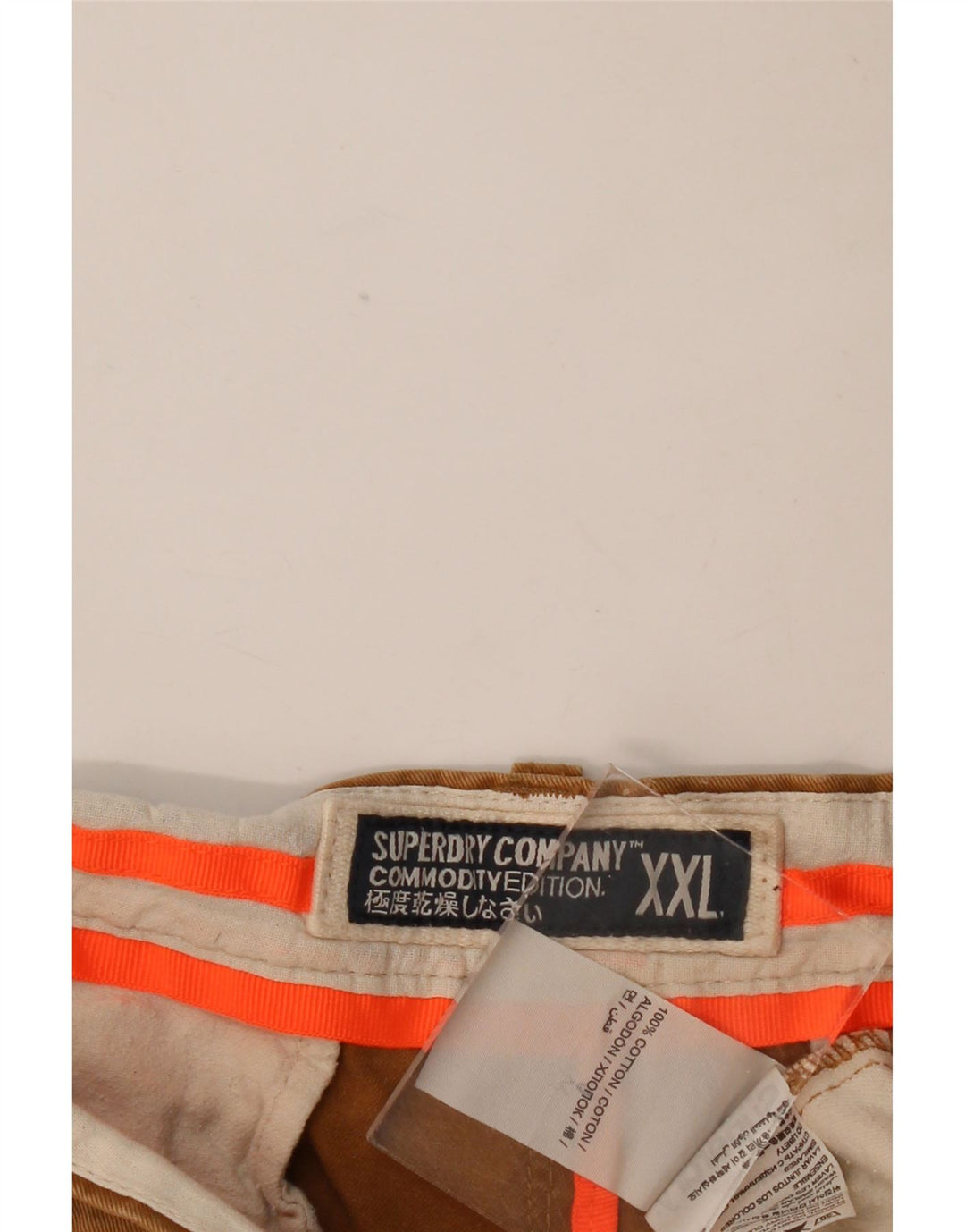 SUPERDRY Chino Shorts til mænd 2XL W42 Beige Bomuld