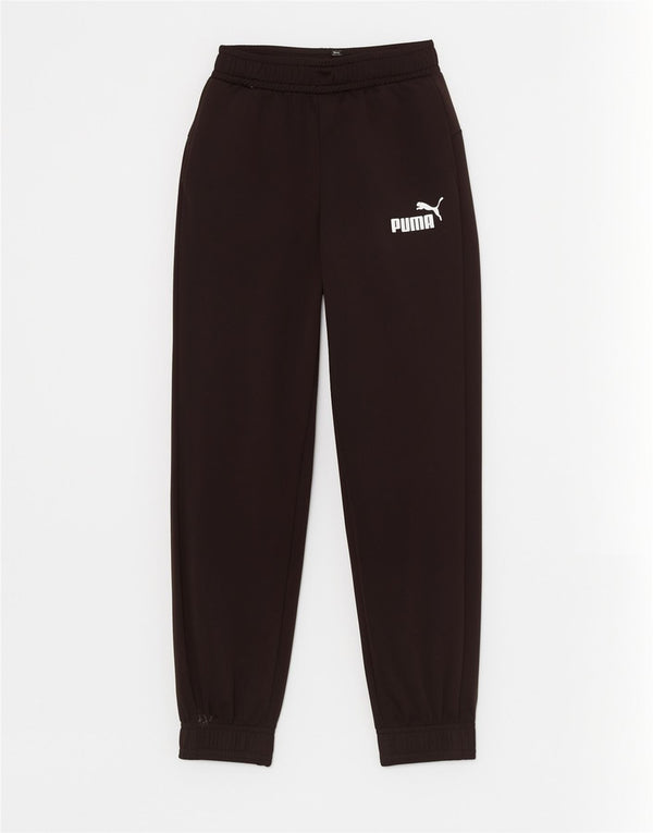 Puma Pige Træningsdragt Bukser Joggers 11-12 År Sort Polyester