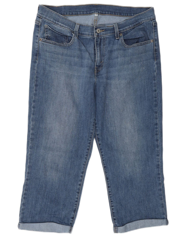 LEVI'S Dame Capri Jeans W31 L21 Blå