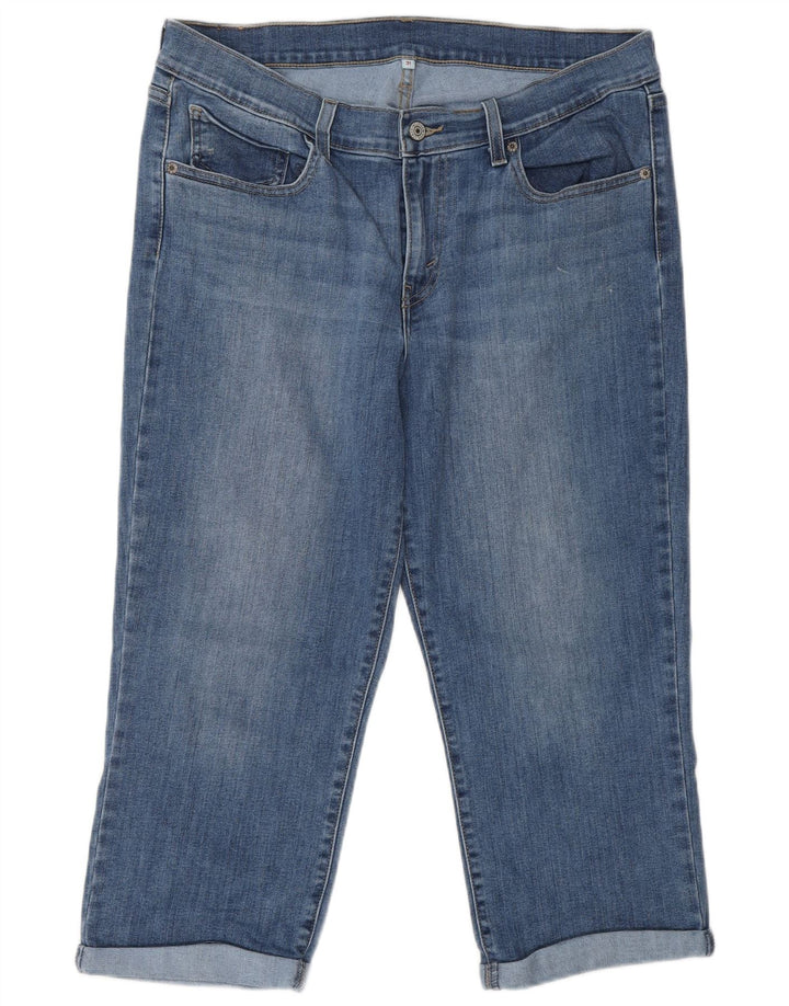 LEVI'S Dame Capri Jeans W31 L21 Blå