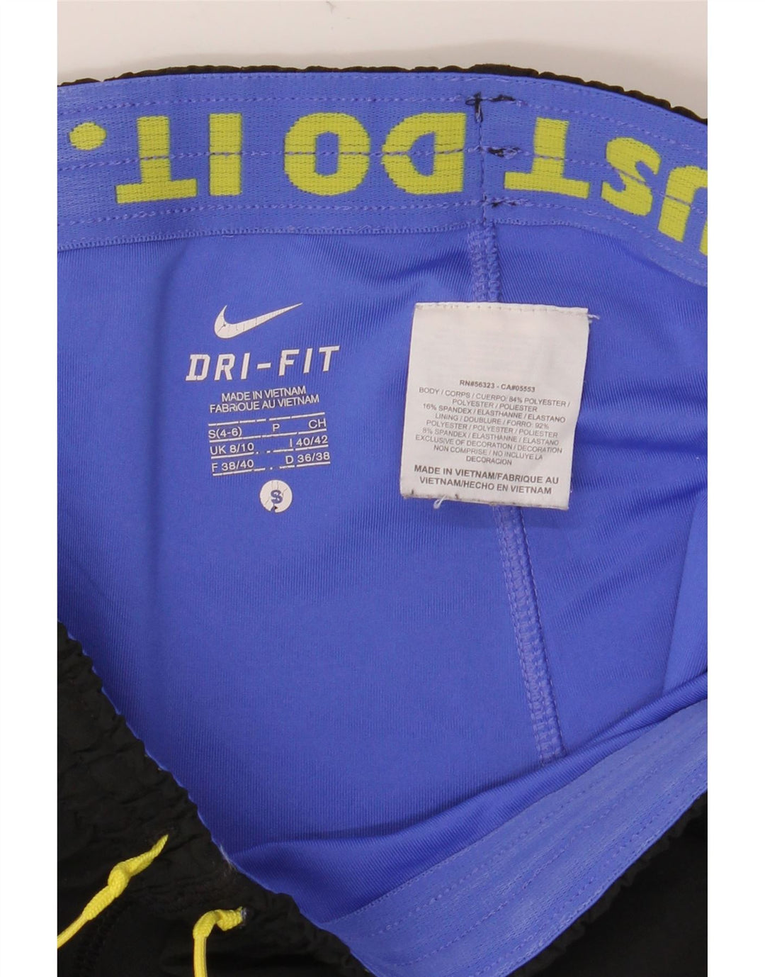 NIKE sportsshorts til kvinder UK 8/10 Small Black Polyester