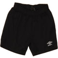 UMBRO Boys Graphic Sport Shorts 9-10 Years  Black Vintage Umbro and Second-Hand Umbro from Messina Hembry 