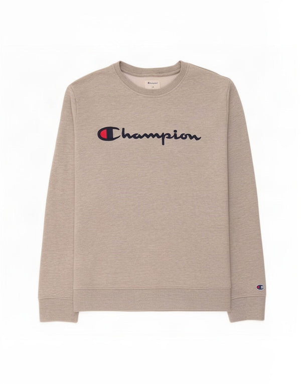 Champion Mens Graphic Sweatshirt Jumper Large Grey Cotton