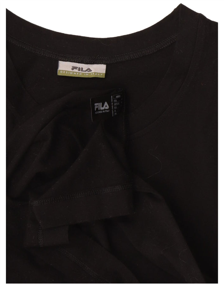 Fila Herre T-Shirt Top Medium Sort Bomuld
