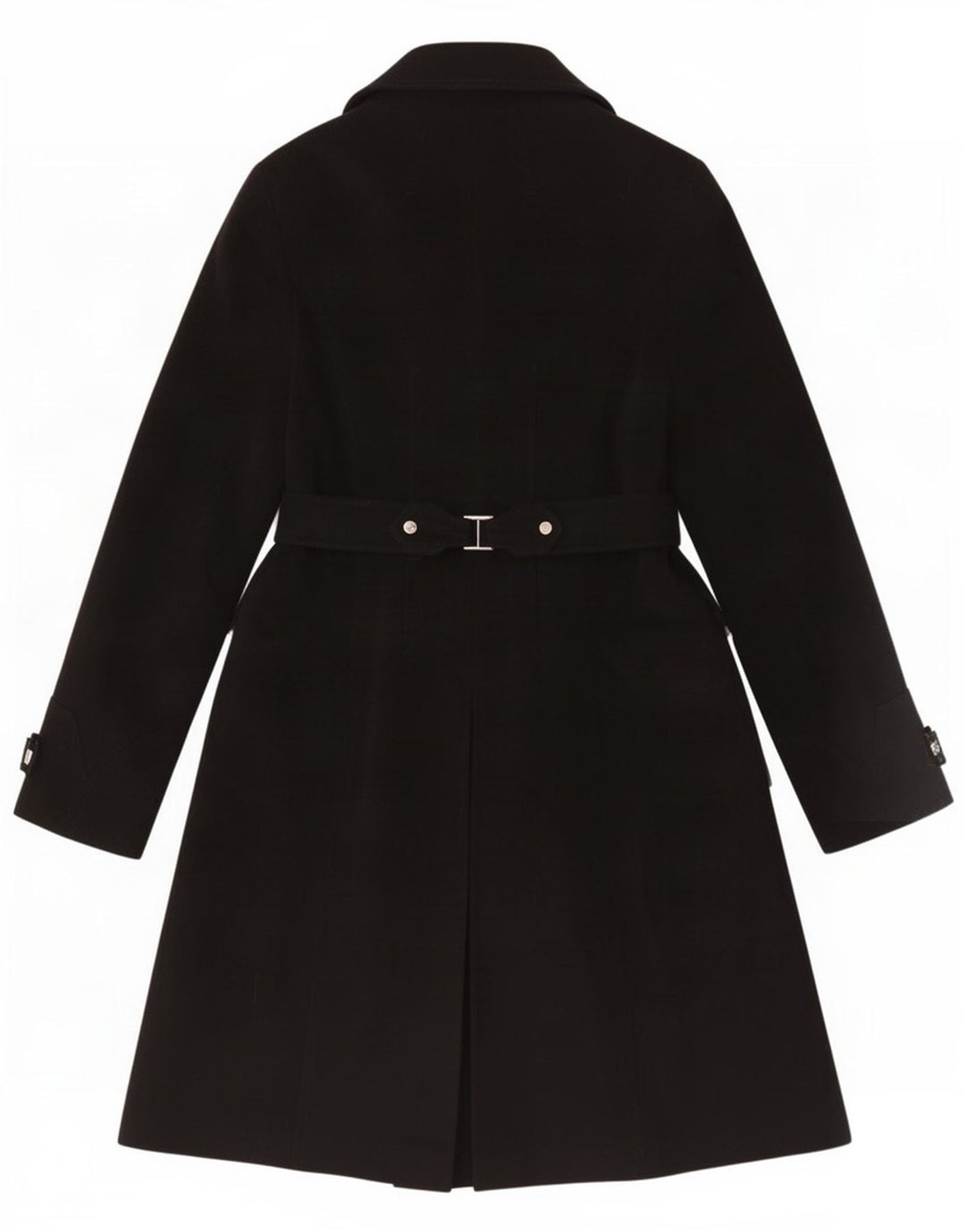 Karen Millen Dame Overfrakke UK 14 Stor Sort Polyamid