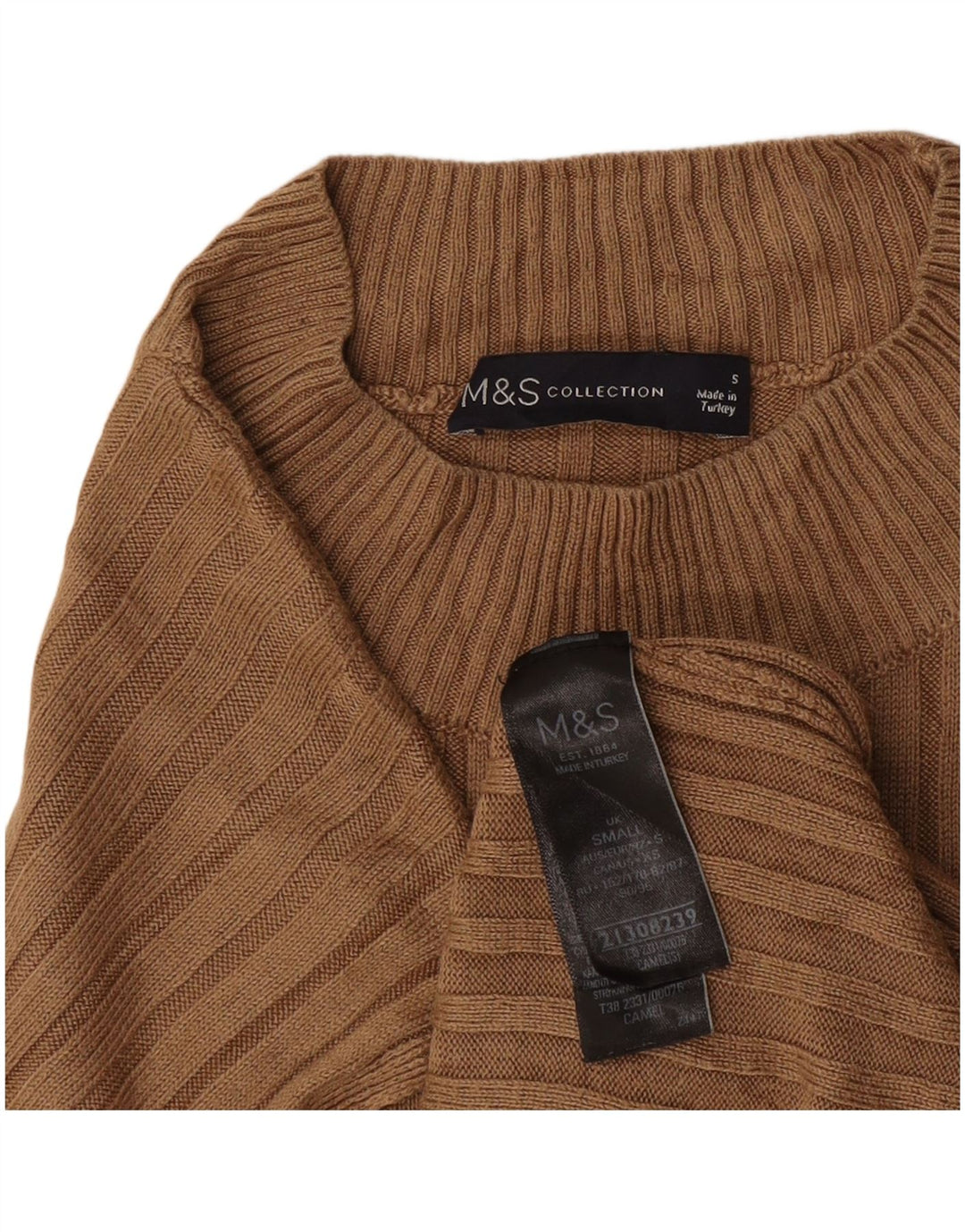 Marks & Spencer Dame Oversized Vest Tank Top UK 10 Small Brown Viscose