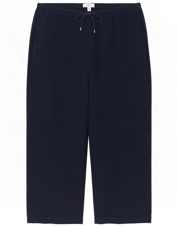 Marks & Spencer Højtaljede Chinobukser til kvinder UK 18 XL W36 L29 Navy Blue